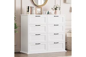 White Dresser with Ample Drawer Space for Enhanced Storage
