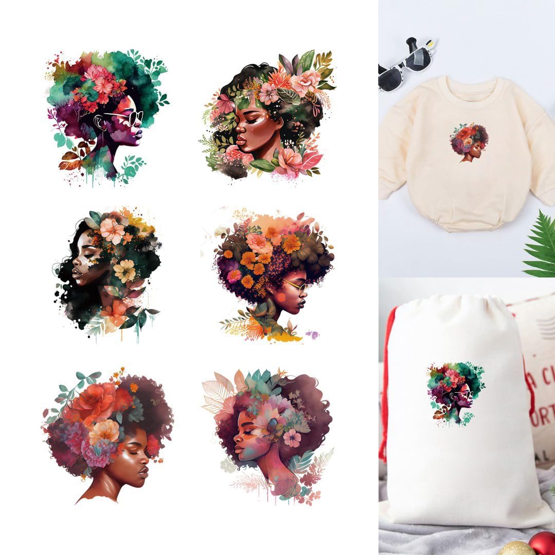 Vintage Black Queen Watercolor Watercolor Iron on Transfer Vinyl Cursive Heat Transfer Letters for T Shirts Clothing Stockings Printing DIY Crafts Decorations