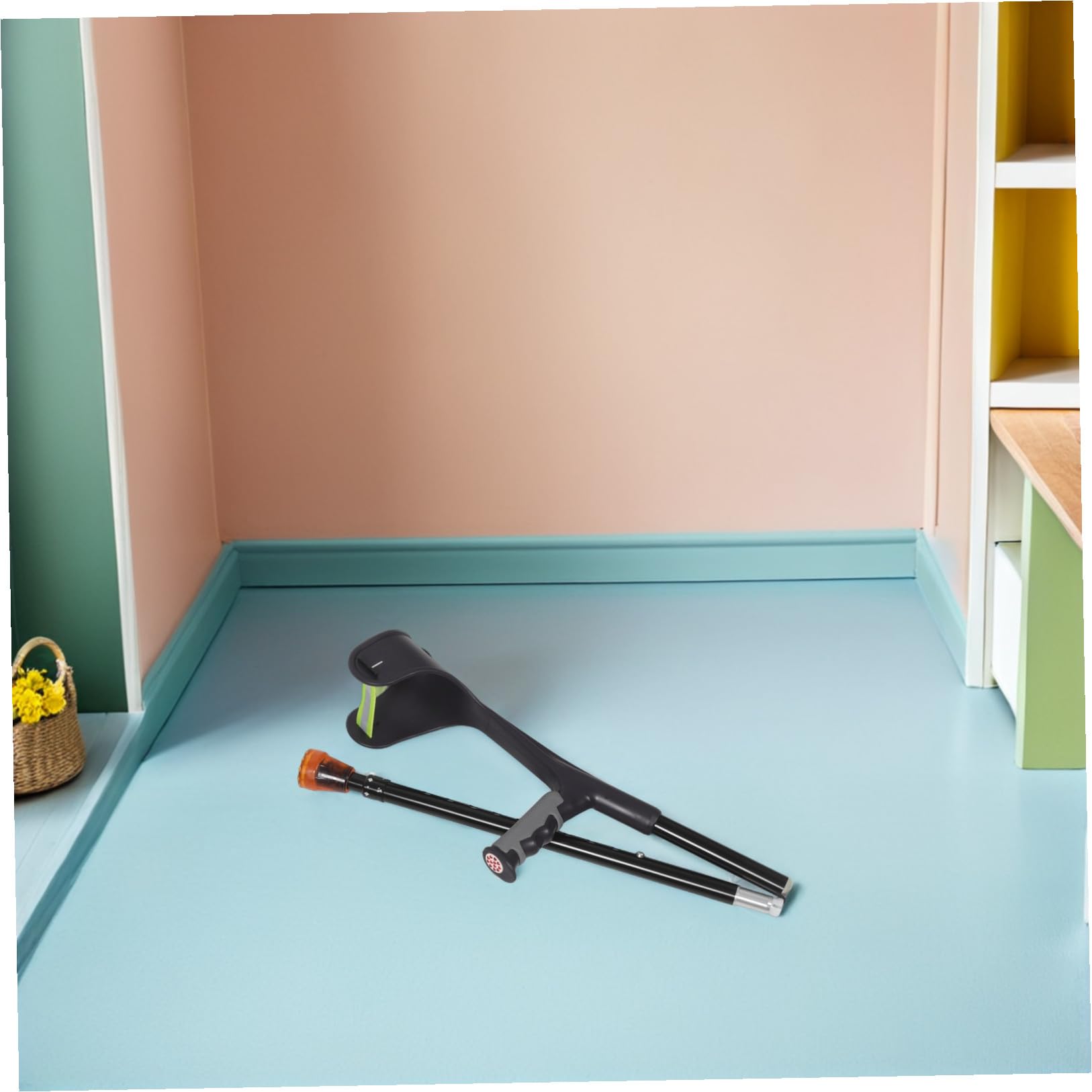 SHINEOFI Muletas y Altura Ajustable de Antebrazo para Adultos Ergonómicas con Cojín Acolchado y Soporte Estable, Diseño Plegable para Viajes y Sesiones de Rehabilitación