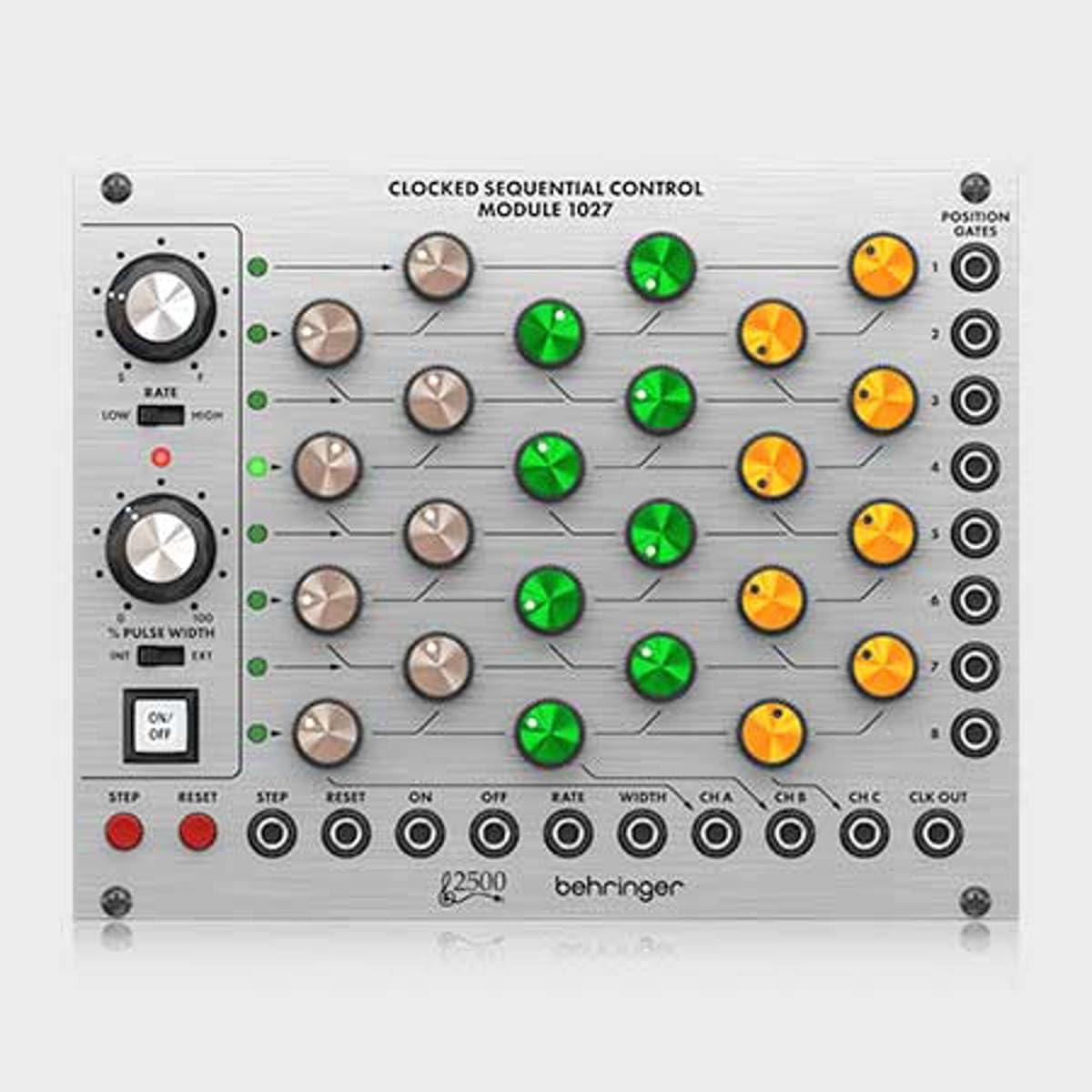 Behringer CLOCKED SEQUENTIAL CONTROL MODULE 1027 Legendary 2500 Series 8-Position Step Sequencer Module for Eurorack