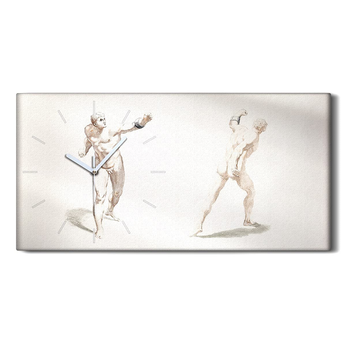 Horloge sur Toile Silencieuse sans Tic-Tac Art Moderne 60x30