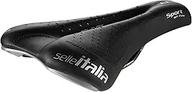 Selle Italia Selim esportivo para bicicleta de estrada com fluxo de gel – Assento confortável para bicicleta de estrada para homens e mulheres