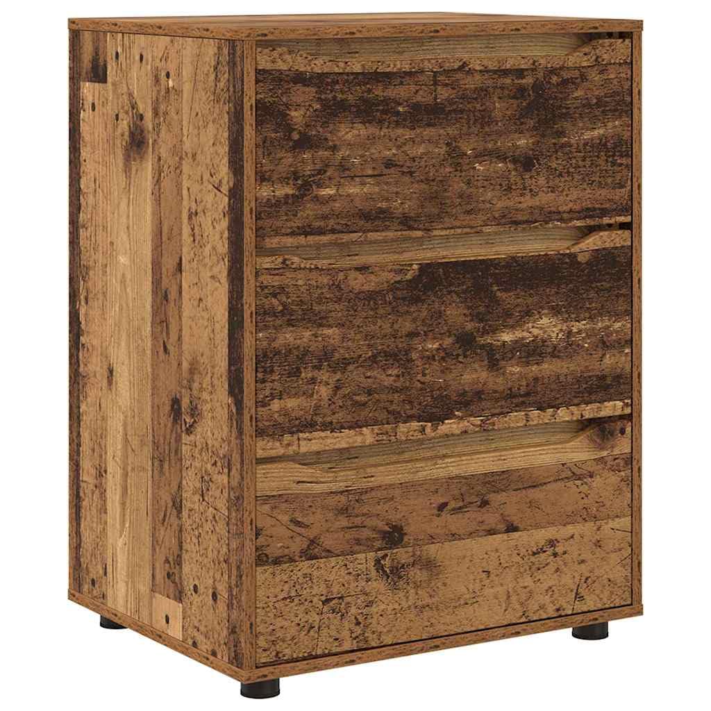 Cassettiera effetto legno anticato, 60 x 48 x 81 cm