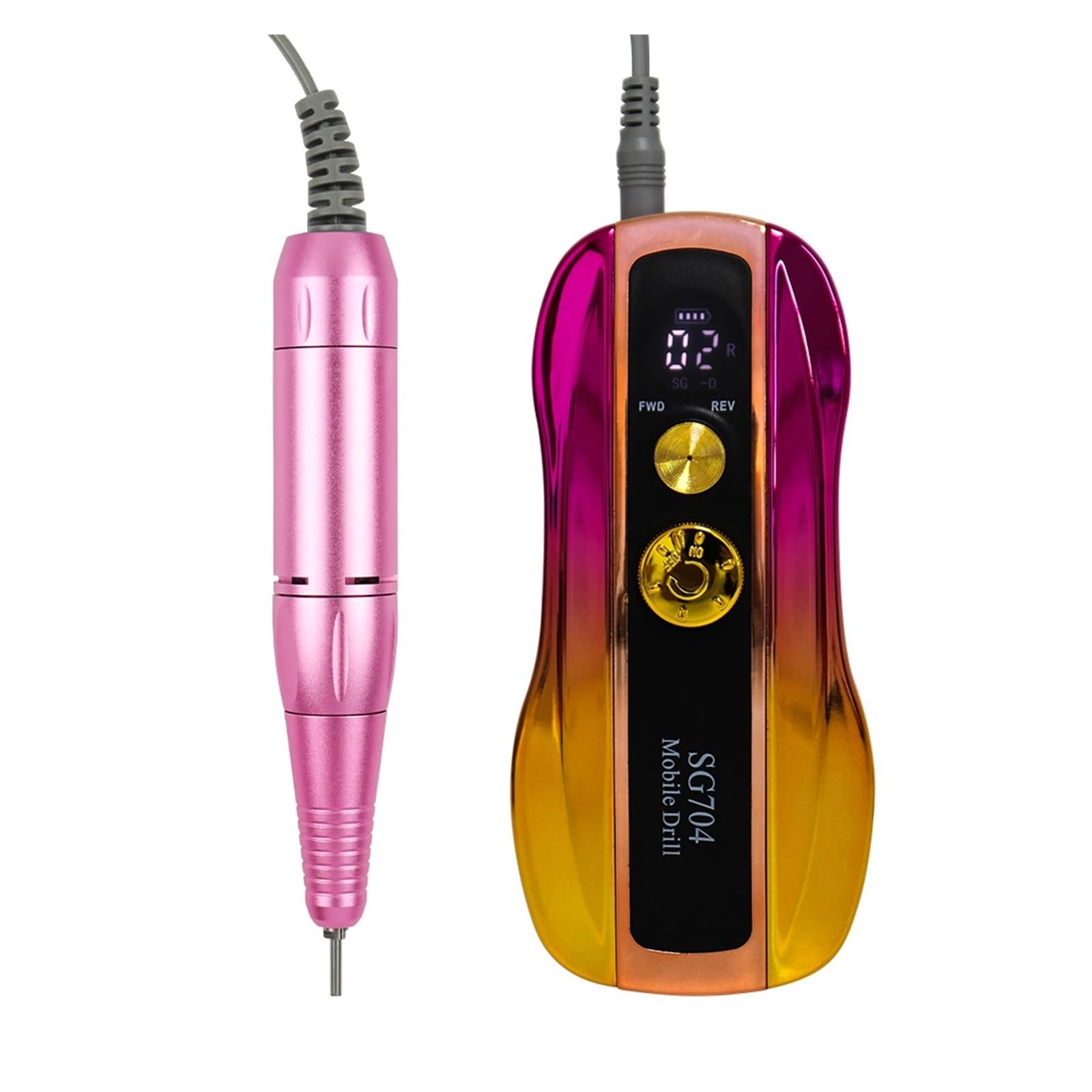 35000RPM wiertarka do paznokci z wyświetlaczem LCD HD, akumulatorowy mistrz Manicure, przenośna frezarka