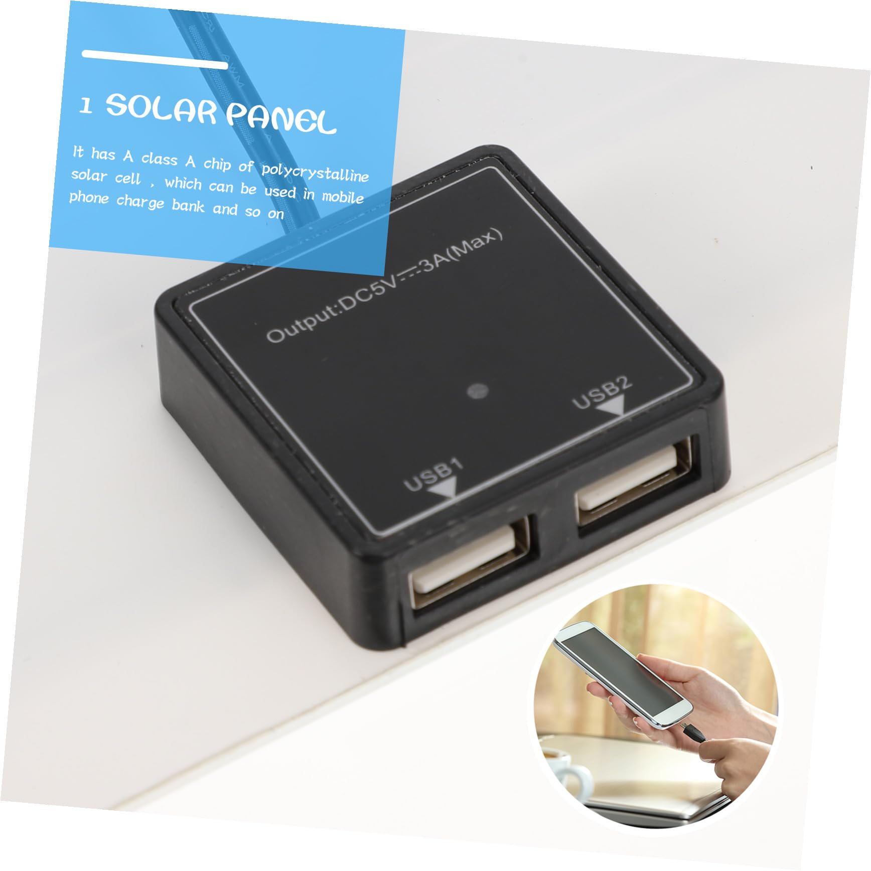 Kit Panneau Solaire Monocristallin Portable et avec Contrôleur Équipement de Charge Solaire Urgence pour Camping Randonnée et Outdoor