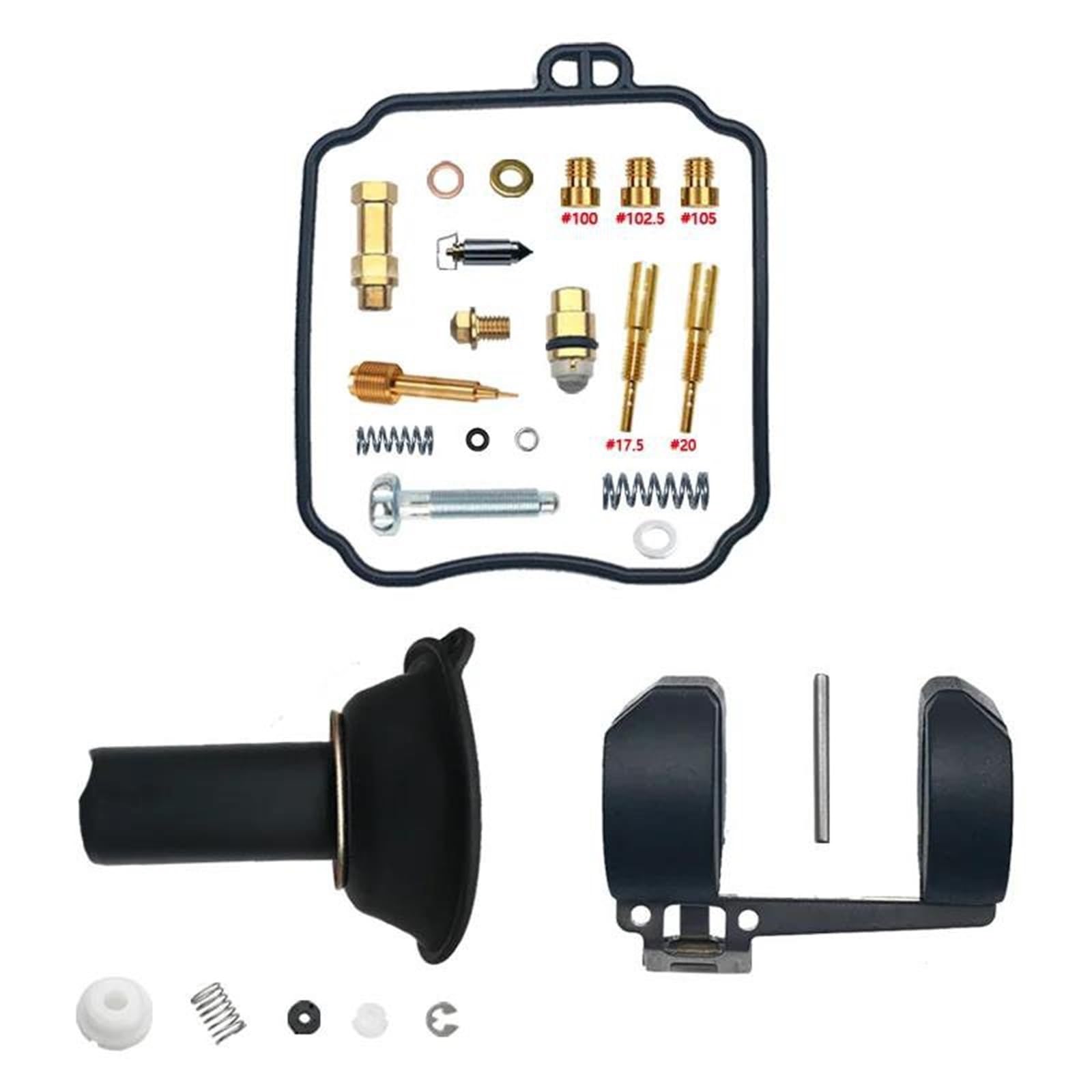 Kit Riparazione Carburatore Moto con Membrana e Galleggiante, Compatibile con Vari Modelli, Essenziale per Manutenzione Motore e Restauro Prestazioni