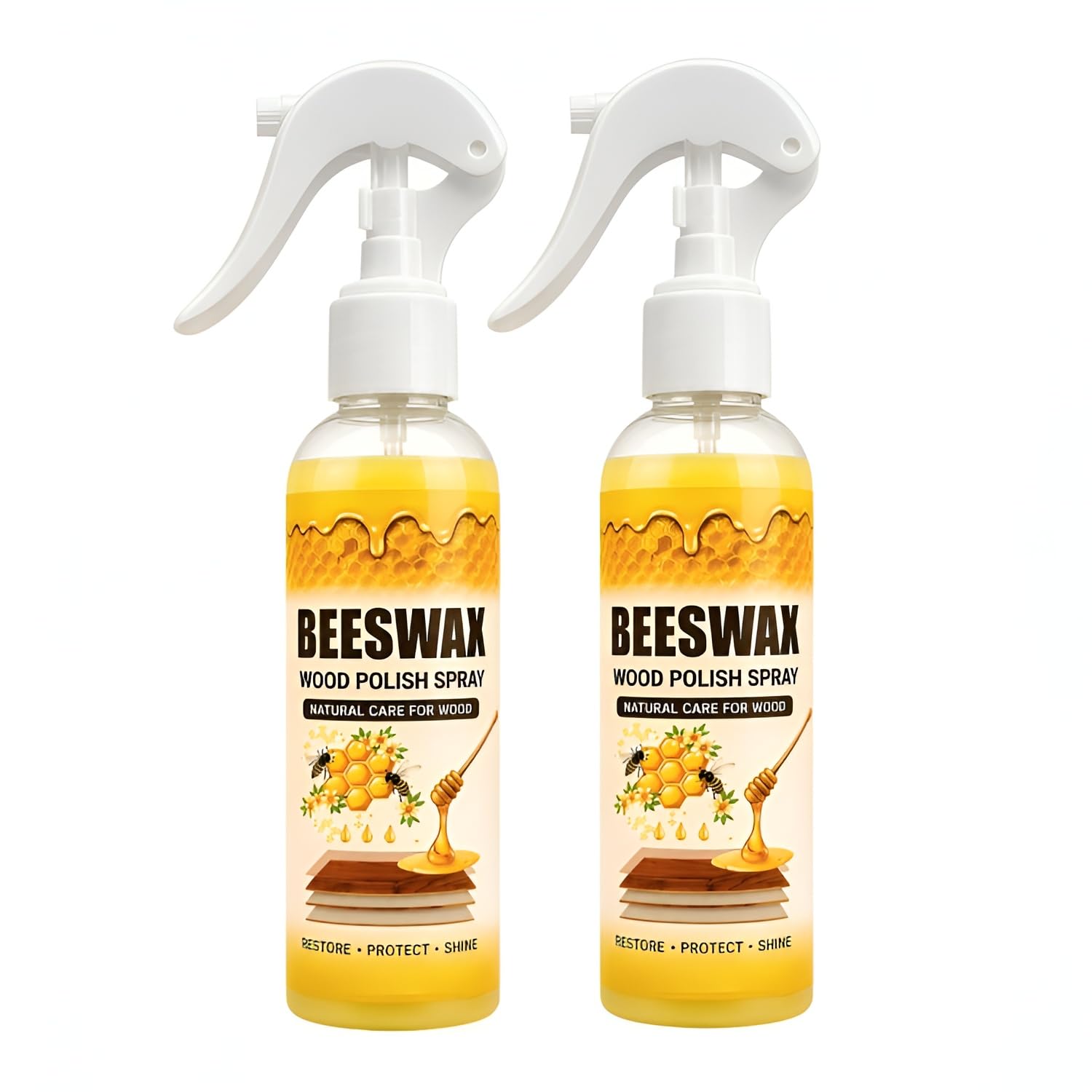 Beeswax Wood Polish Spray 2x200ml Each, Beeswax Essential Oil Wax, Deep Restore Furniture Cleaner for Cabinets, Hardwood Floors, Tables & All Wood Surfaces, Non-Greasy Formula-image-41