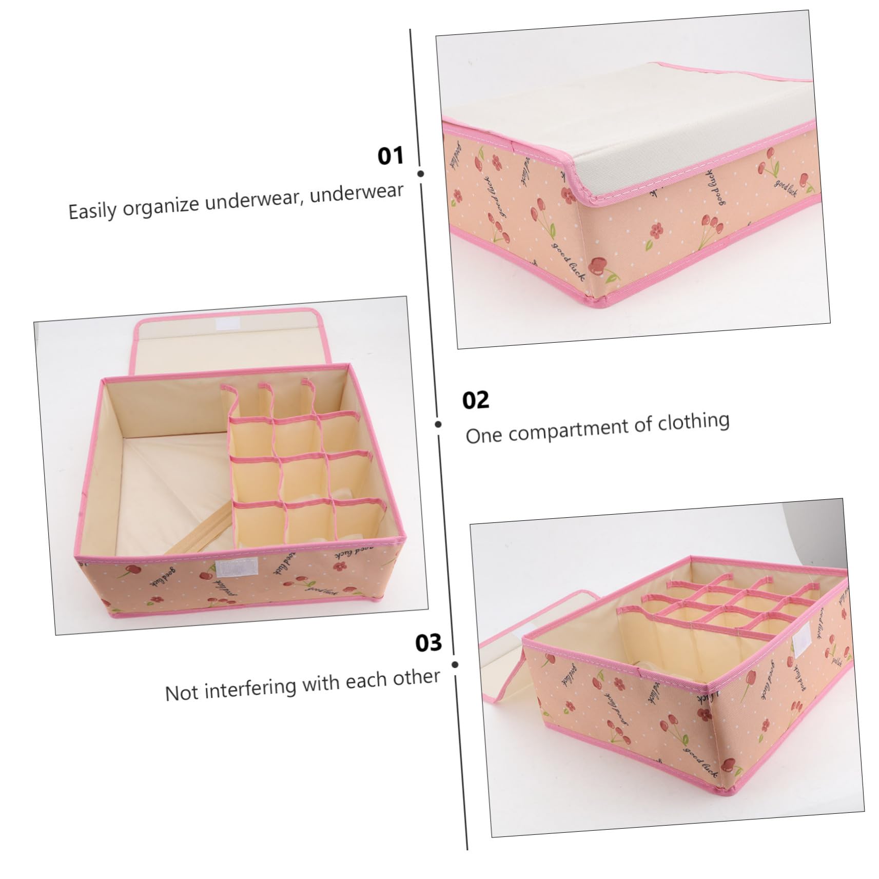 GALPADA 1pezzi Scatola Portaoggetti Scomparti Organizer per Calzini e Biancheria Intima Custodia per Biancheria Intima Custodia per Reggiseni Scatola Portaoggetti