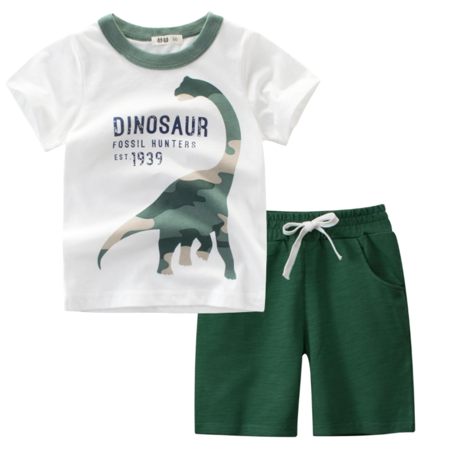 Toddler Boy Clothes Cartoon Cotton Summer Short Sleeve T-Shirt and Shorts Kids Outfit Set 2-7 Year