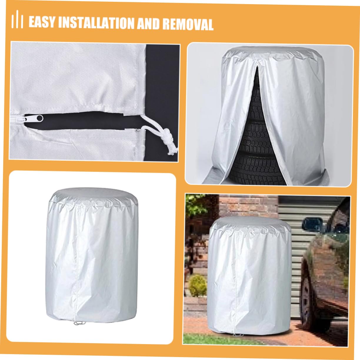 Vaguelly 2piezas Funda para Rueda de Repuesto y UV para Caravanas Remolques SUV Camiones