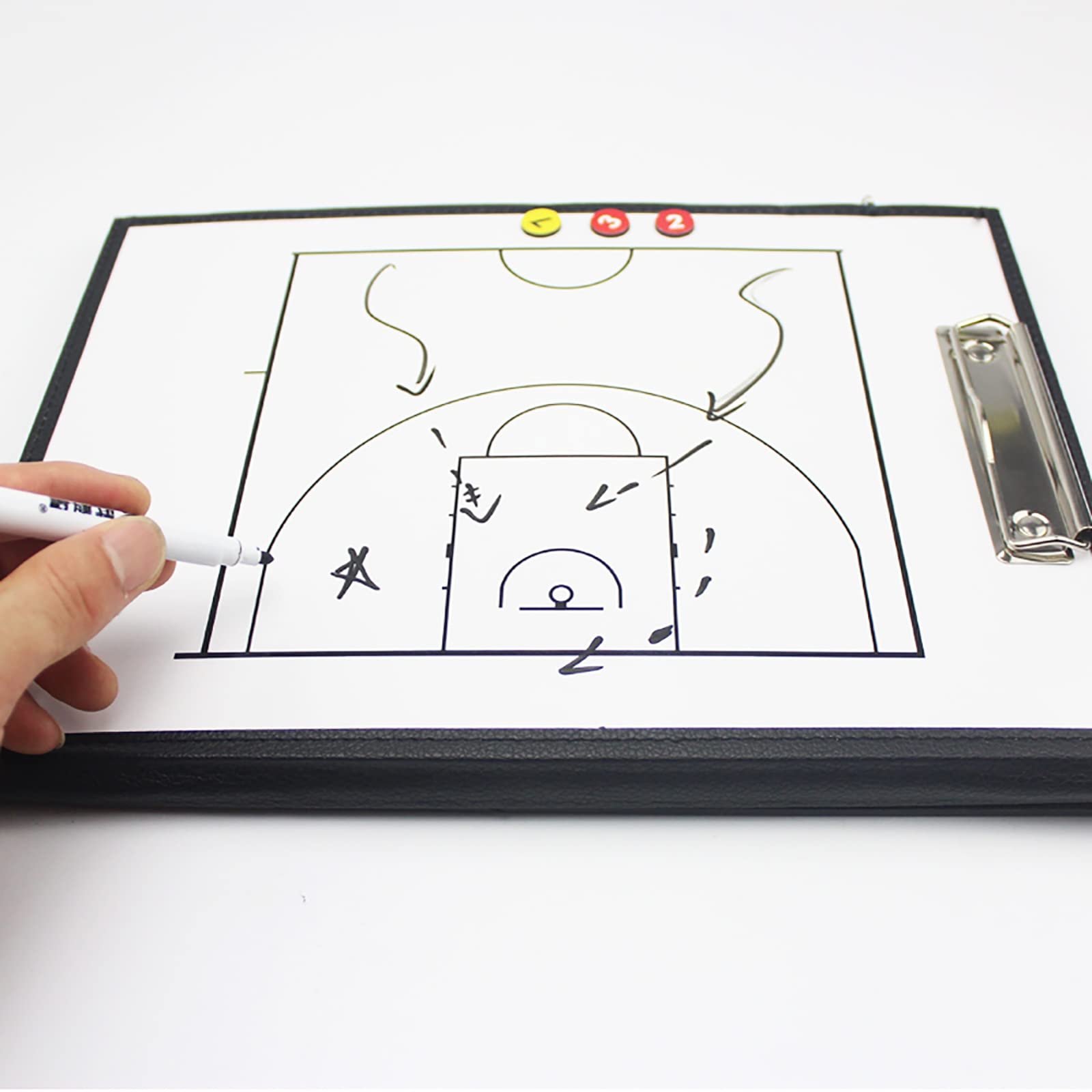 Pizarra Baloncesto Entrenador, Pizarra Táctica de Baloncest de Borrado en Seco, Pizarra Táctica Magnética (Color : Basketball-c)