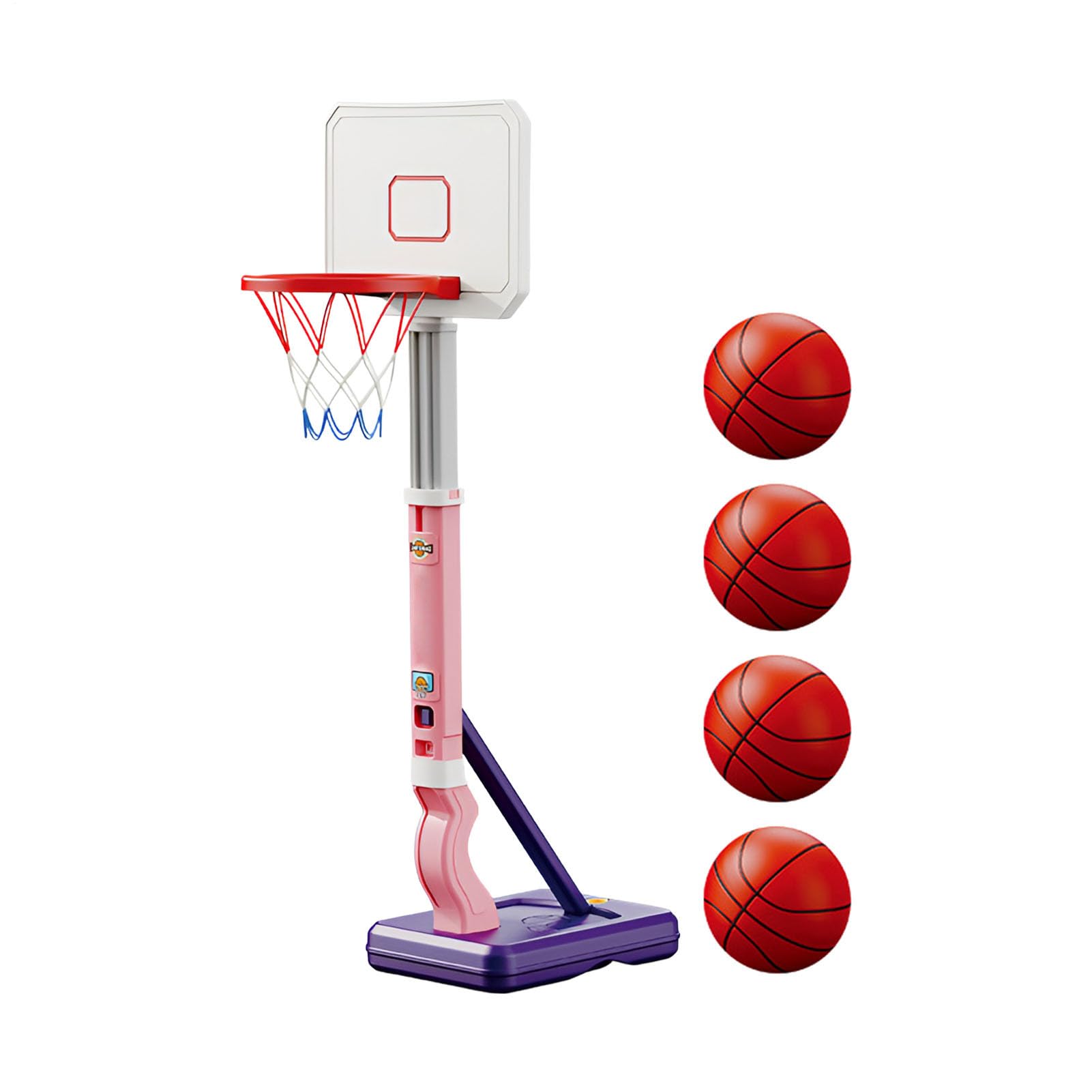 Aro De Baloncesto Para Niños: Juguete Deportivo Al Aire Resistente Y Ajustable, Base Antifugas, Fácil Montaje, Material Duradero De Alta Calidad | Divertido Juego De Actividad Física Para Verste