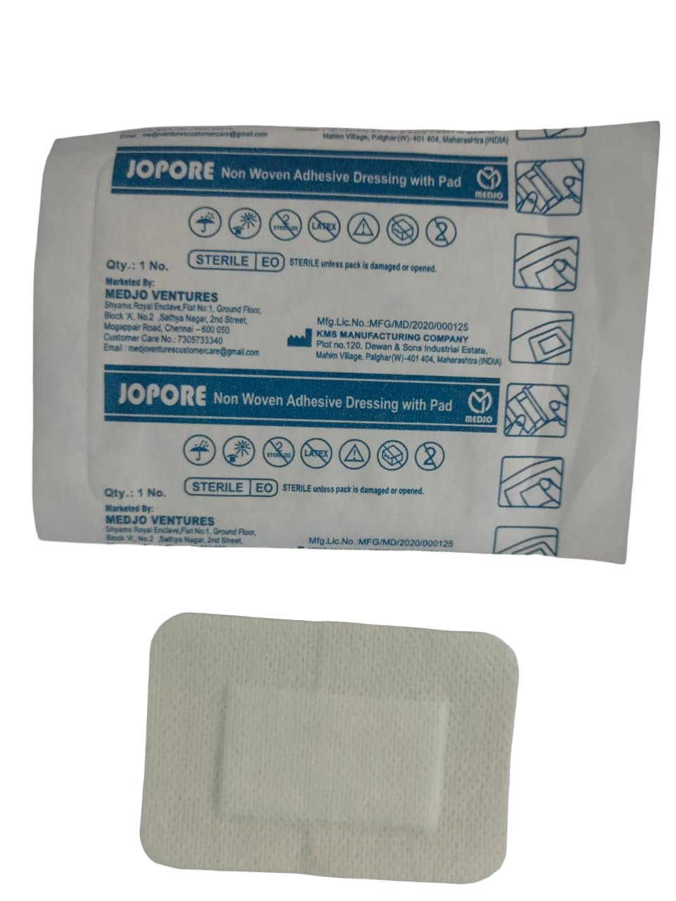 JOPORE NON WOVEN ADHESIVE DRESSING WITH PAD SIZE : 5 X 7.2CM ( PACK OF 15) (B0DB7SMTXB) Amazon Price History, Amazon Price Tracker