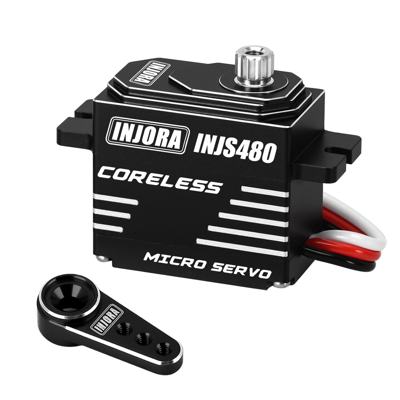 INJORA INJS480 Micro Servo Coreless con Braccio Servo per 1/24 Axial SCX24 RC Crawler