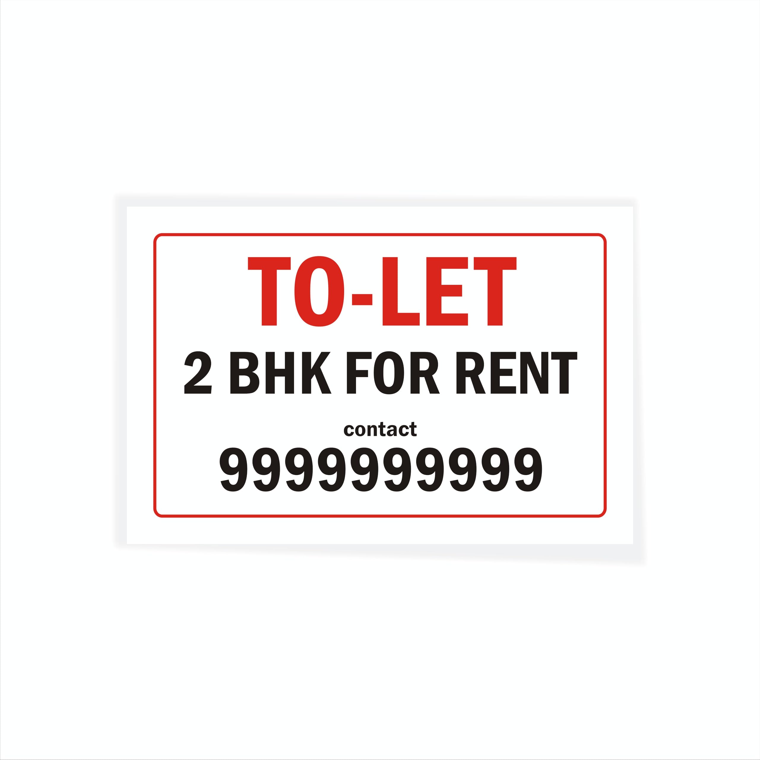TO LET 2 BHK For Rent Cloth Banner 3 x 2 feet Waterproof, Long Durable Latex Printed Signage for Home, Flats. Pack of 2 Pieces | Mindcraftz-image-3