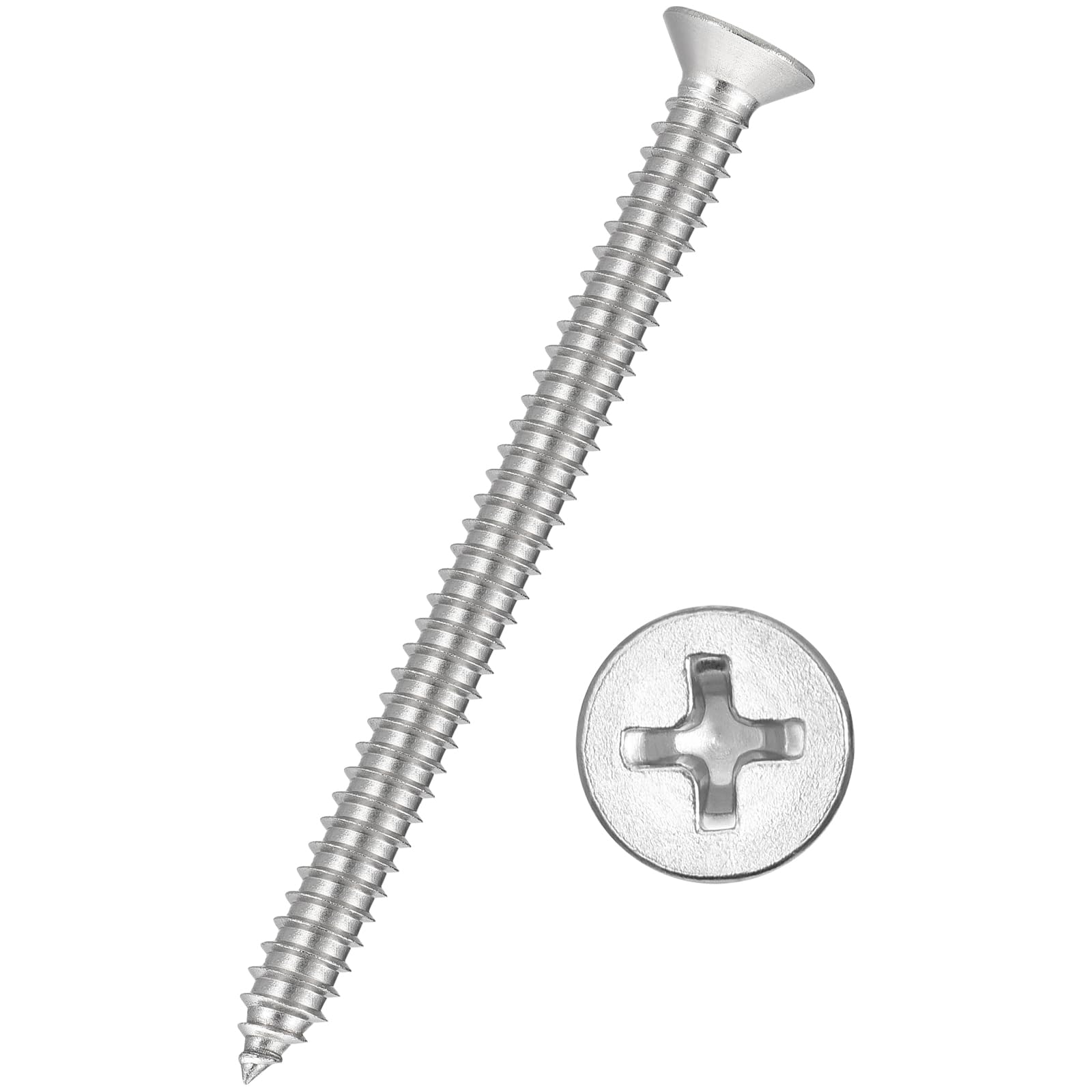 Kozelo 50pcs Phillips Flat Head Wood Screws