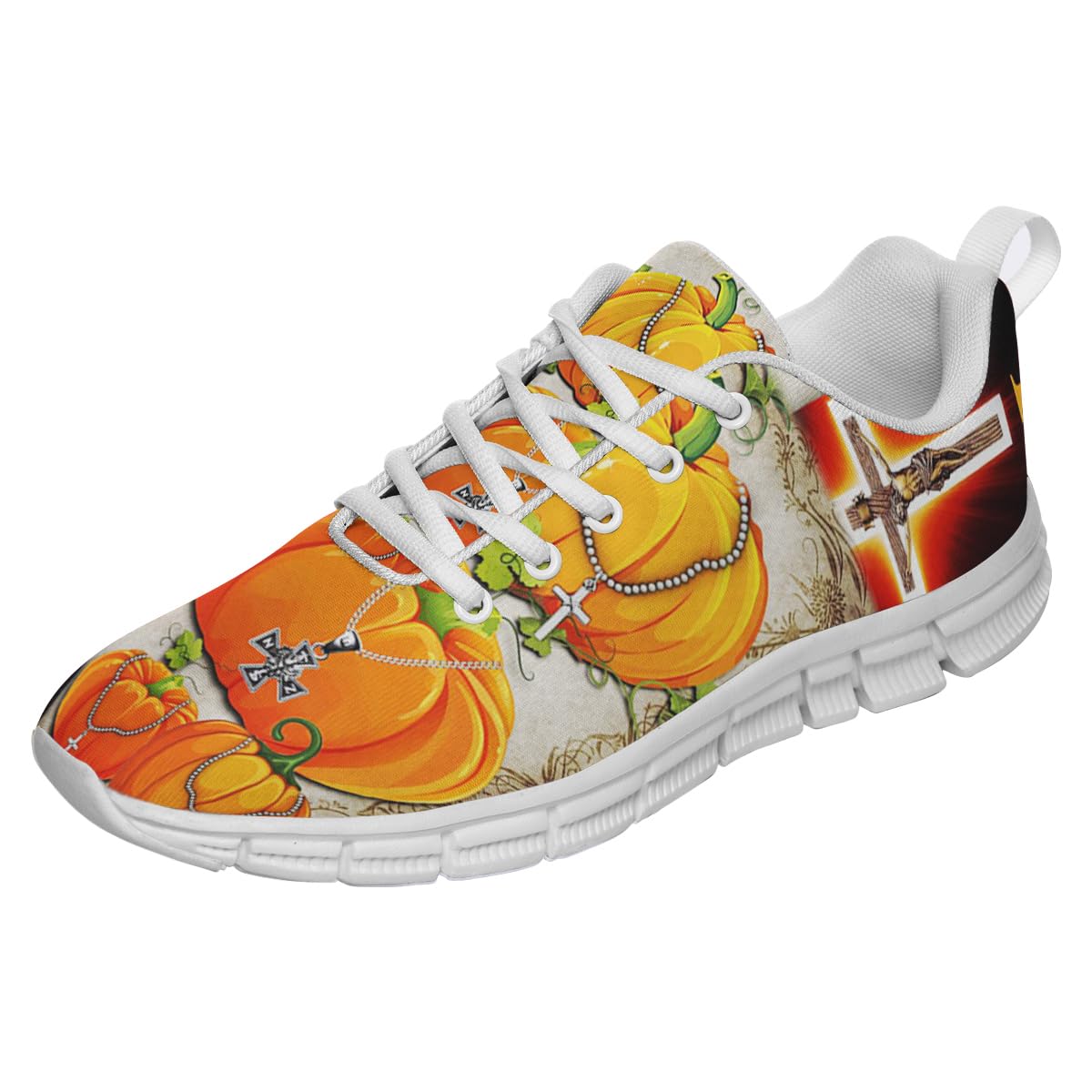 Jesus Pumpkin Shoes for Women Men Tennis Shoes 3D Print Fashion Running Sneakers