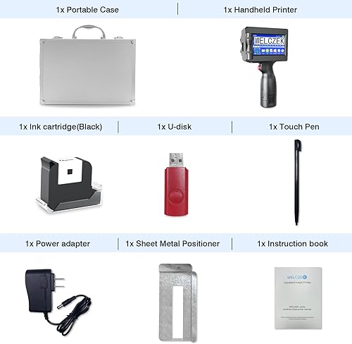 Miniatura 6 de WELCZEK TIJ254 Impresora portátil de inyección de tinta de mano de 1 pulgada máquina de codificación de inyección de tinta de secado rápido para