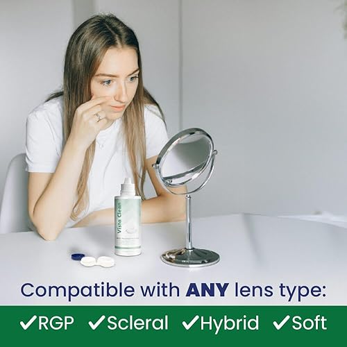 Miniatura 4 de Vista Clean Solución multiusos para lentes de contacto esclerales y permeables a los gases, incluye funda para lentes (3.4 fl oz)