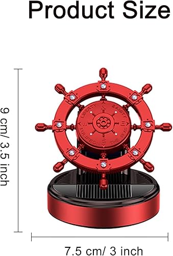 Miniatura 8 de Ambientador de aire para automóvil, decoración giratoria de energía solar, difusor de automóvil de aleación, accesorios de automóvil, perfume