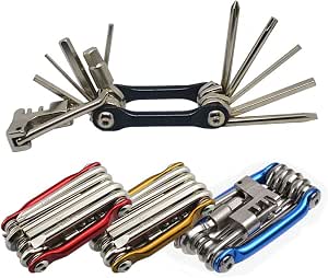 Outil De Réparation Vélo 11-en-1 - Clés Hex, Tournevis Et Découpe-Chaîne - Portable Et Léger