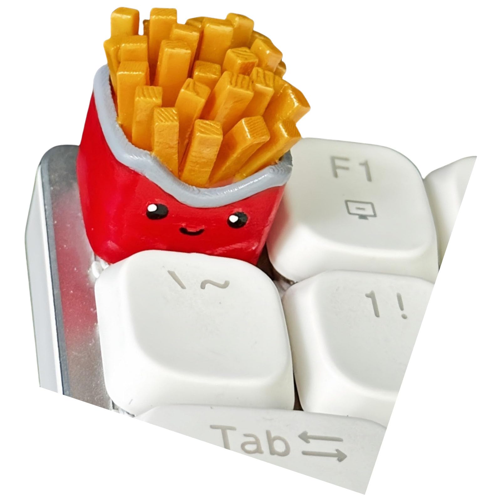 Maxtonser Resin Food Keycaps Realistic Burger Fries Hotdog Designs For Mechanical Keyboards Lightweight and Durability 3D Printed