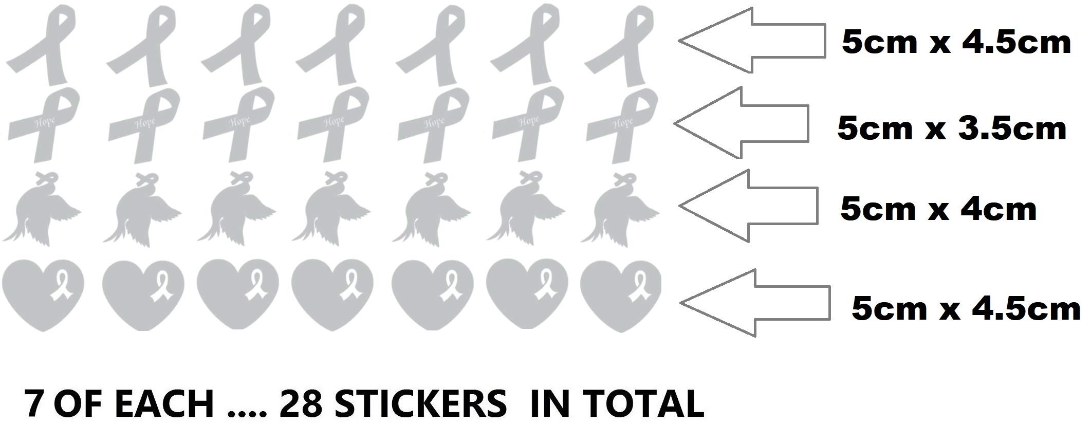 Parkinsons Awareness Collection… (Parkinsons Ribbon Vinyl Grey Stickers)