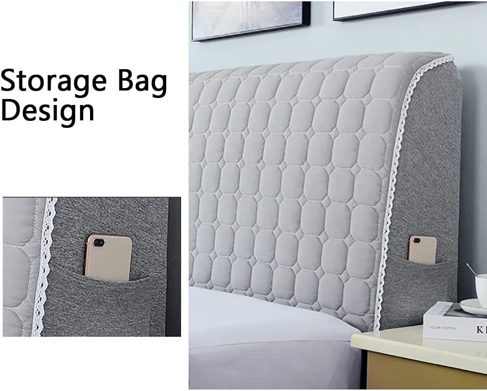 Headboard Slipcover for Single/King/Double Bed,Headboard Cover 120/150/180/200/220 cm,Stretch All-Inclusive Bed Head Protector Cover,for Bedroom Decoration