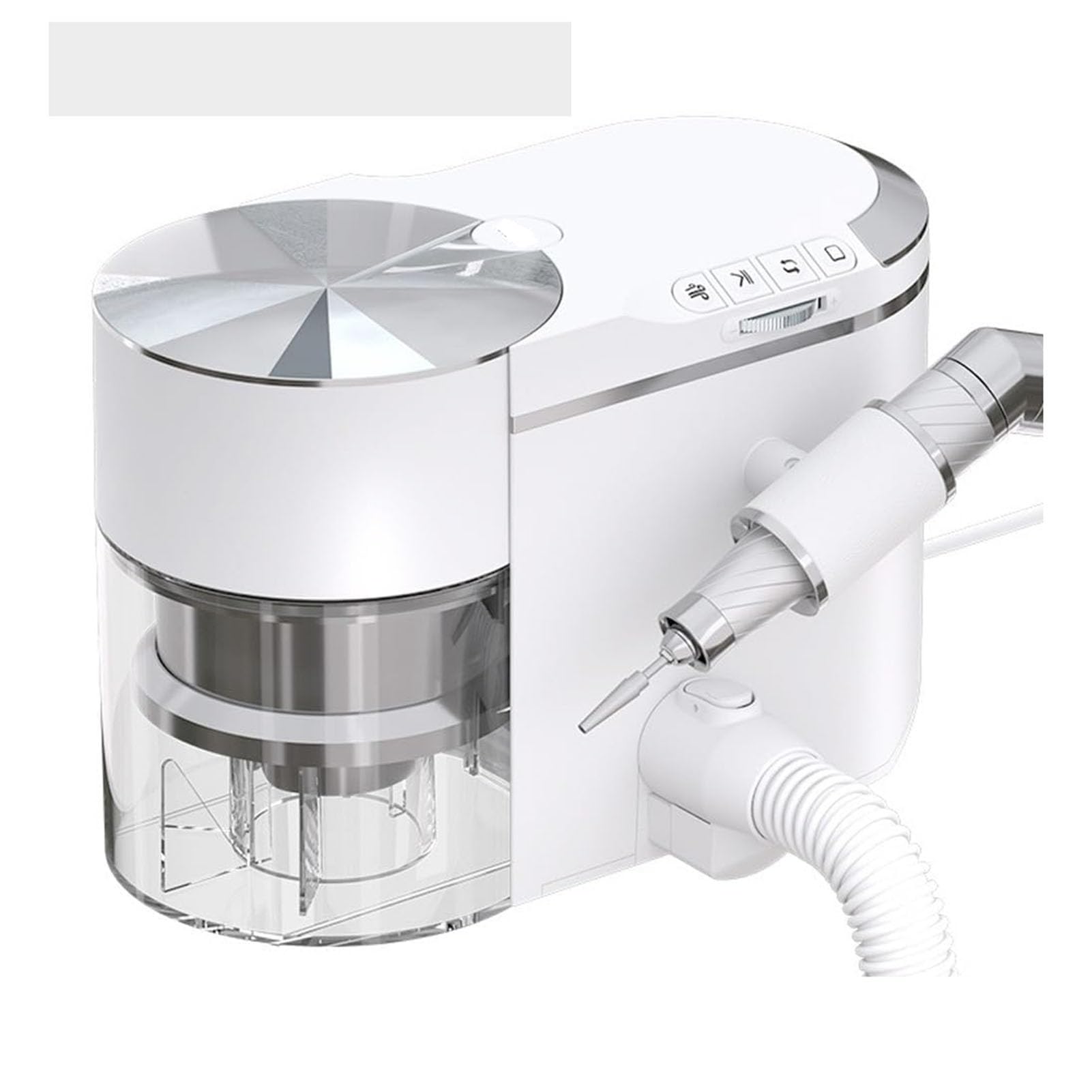 Colector de polvo de uñas, dispositivo profesional 2 en 1 de 200 W, 30000 RPM, bajo ruido ≤ 68 dB, eficiente taladro de uñas y eliminación de polvo para salones de belleza