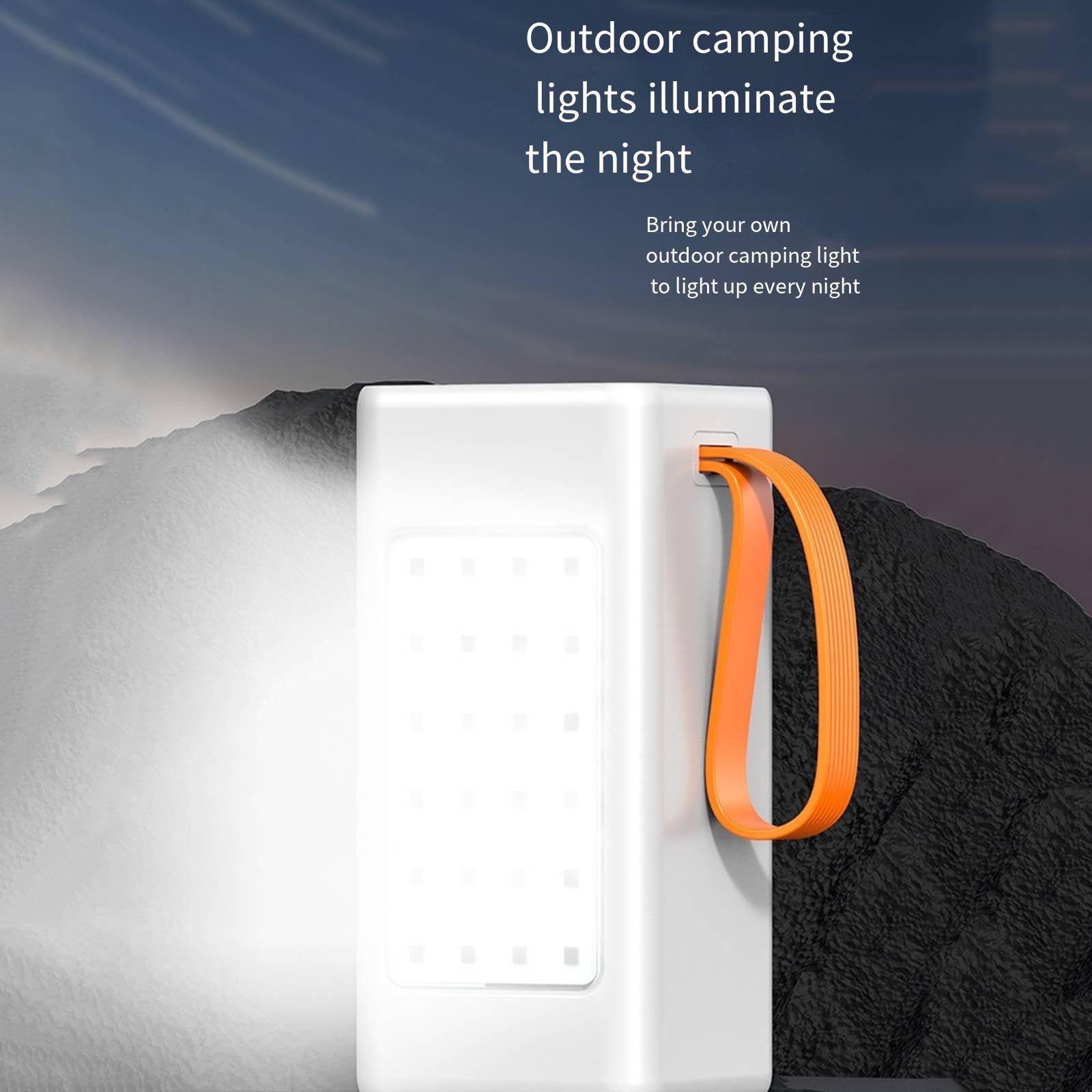 RIDAEX Banco al Aire Libre portátil del Poder del teléfono móvil de Carga súper rápida de la Capacidad 66W de Gran Capacidad 50000 Mah del Banco del Poder,White-90000mAh