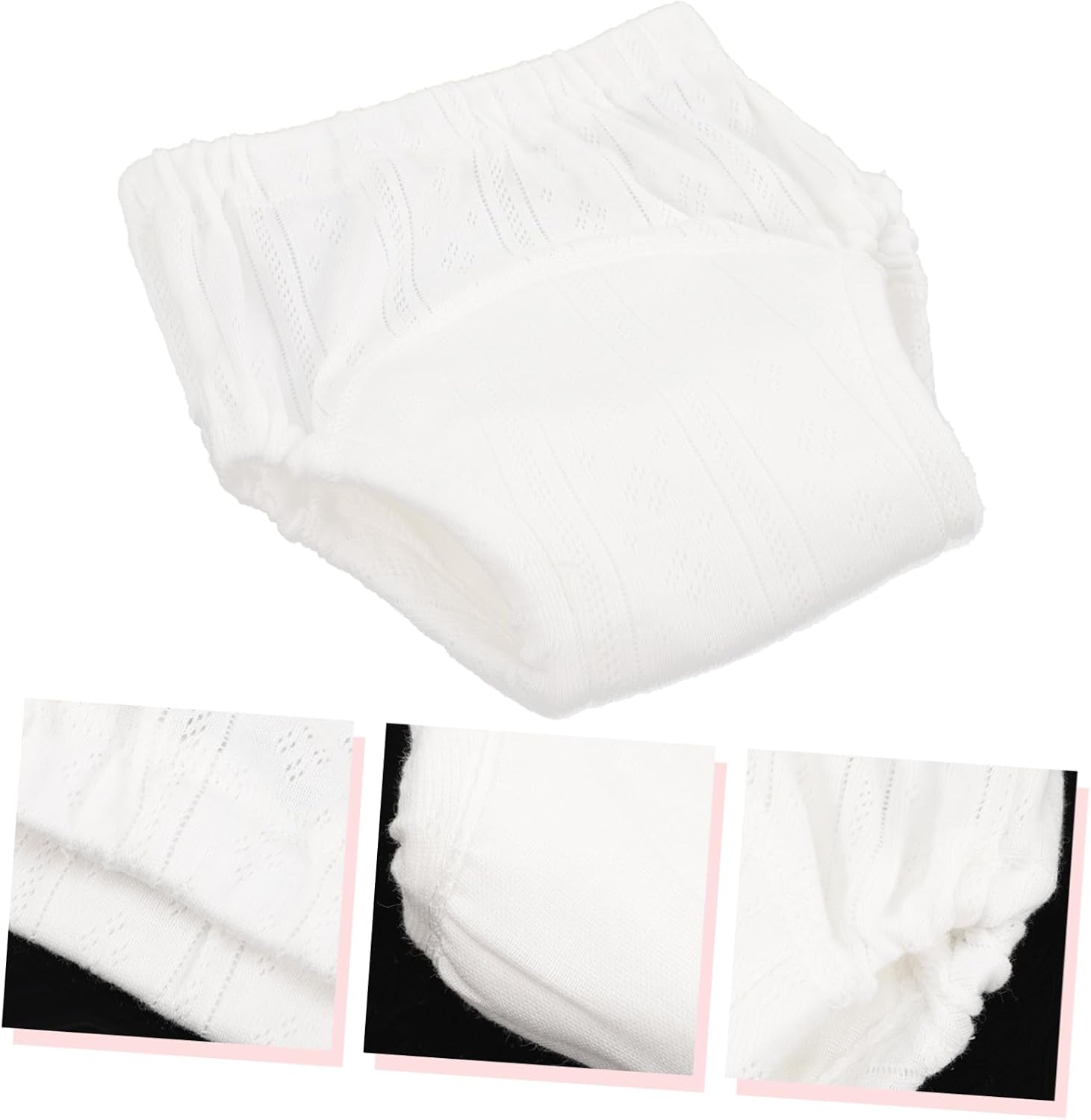 Abaodam 5pcs Baby Training Pants for Boys Cotton Washable Potty Training Underwear Breathable Diaper Cover for Toddlers White