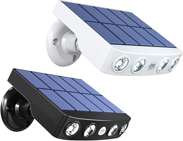 2 Pack Solar Lights Outdoor Solar Motion Sensor Security Lights with 3 Modes 120° Wide Angle Solar Powered LED Lights Waterproof Wall Lights for Garden Pathway Fence Door Lighting