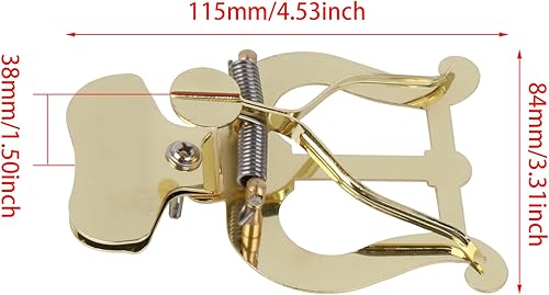 Miniatura 4 de BQLZR Soporte de abrazadera de trombón dorado de reemplazo de lira con kit de bolsa de almacenamiento