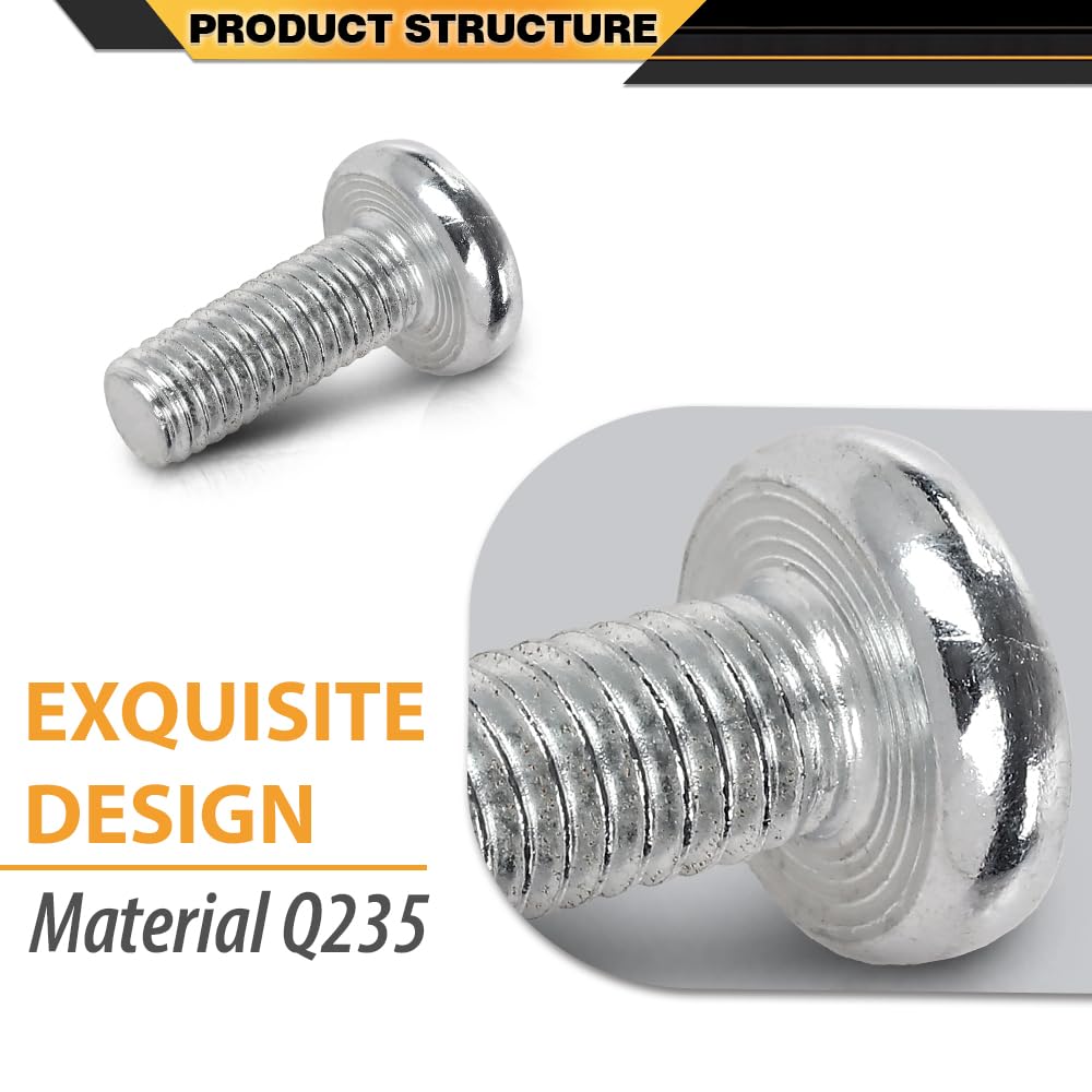 CNNELL 100 License Plate Screws Fit for Toyota Honda Lexus Phillips Pan Head Metric (100 Per Pack)