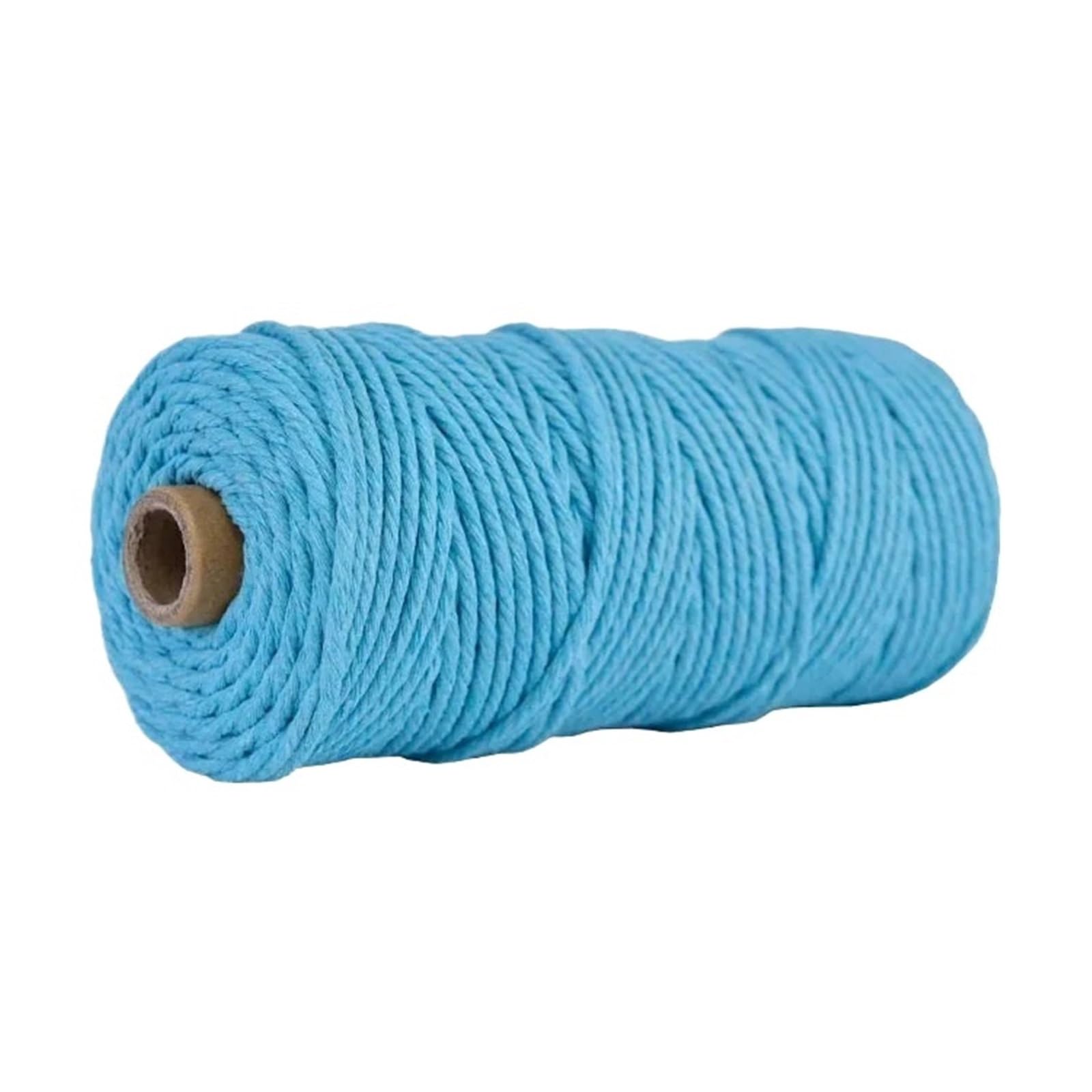 Cotton Macrame Cord 100M/Roll 3.0mm Colored Macrame Cotton Cord Colorful Twine String Rope Craft for Knitting Home Textile(Color25)