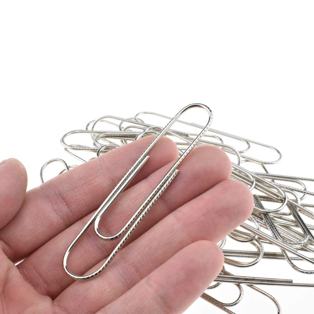 LQJ Pro Paperclips Nonskid Extra Large Sturdy 3” Length Paper Clips