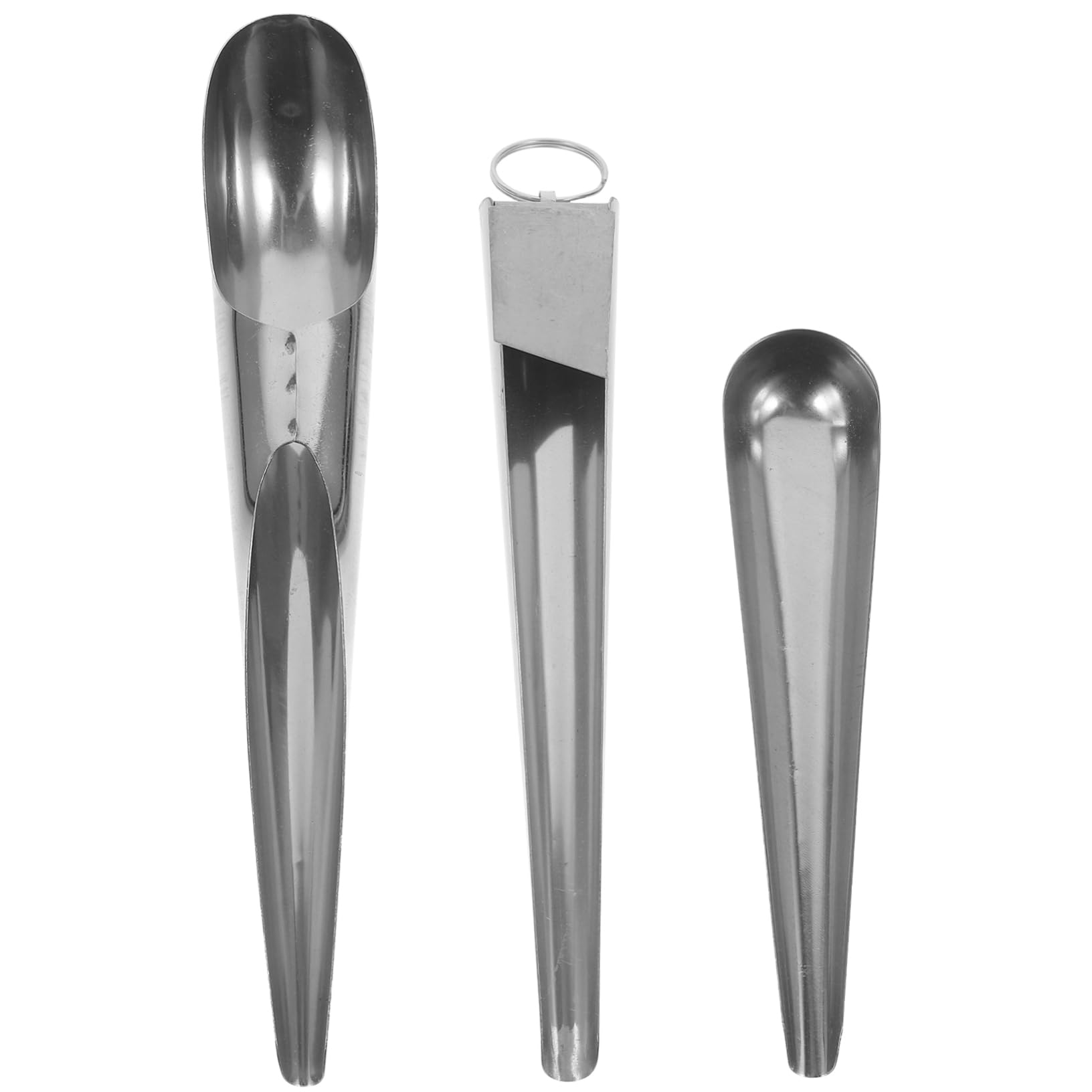 Holibanna 3Pcs Stainless Steel Bird Feeder Scoop Durable Water and Food Feeding Tools for Birds for Parrots and Chickens Easy to Use with No Overflow Design