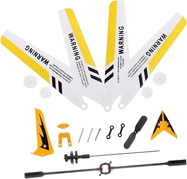 WOONEKY 3pcs Replacement Spare Parts for Rc Helicopter A Set of Blades Tail Decorations Tail Balance Bar Connect Buckle Inner Shaft for Helicopter Spare Parts