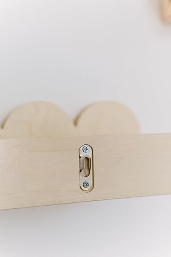 Miniatura 8 de Estantes flotantes para libros de guardería con bordes festoneados, estantes colgantes Montessori de madera para habitaciones de niños, estantería