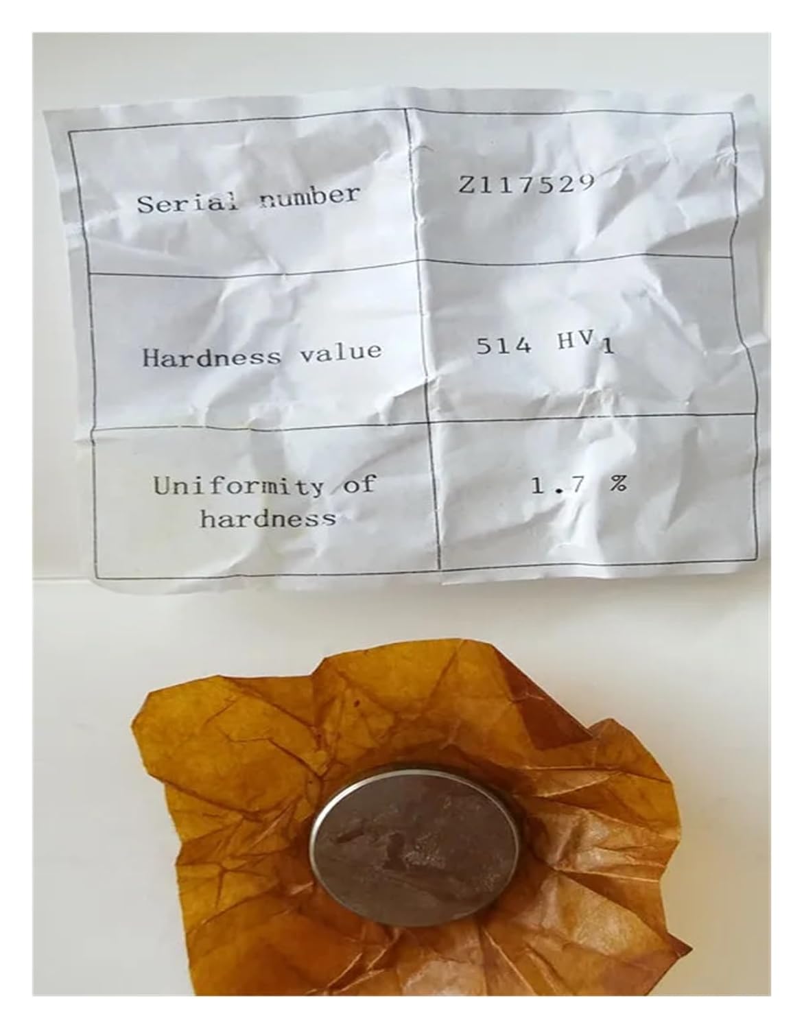 Test Block 500-550 HV1