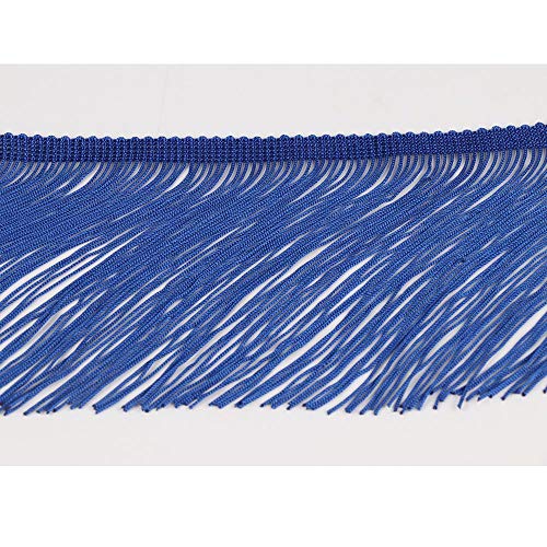 Heartwish268 Fringe Trim Lace Polyerter Fibre Tassel 6Inch Wide 10 Yards Long For Clothes Accessories Latin Wedding Dress Diy Lamp Shade Decoration Black White Red(Royal Blue) #TOP5