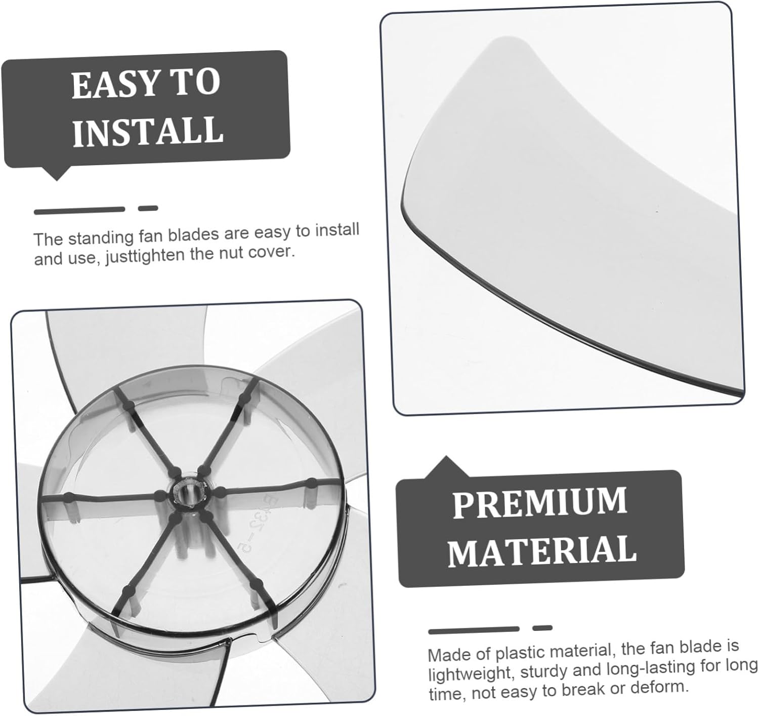 MAGICLULU Multi Purpose Fan for Standing and Wall Fans Replacement Fan Leaves Easy to Install and Clean Transparent Design