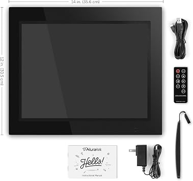 Aluratek 8 Inch LCD Digital Photo Frame with Auto Slideshow Using USB SD/SDHC (ADPF08SF) - Black