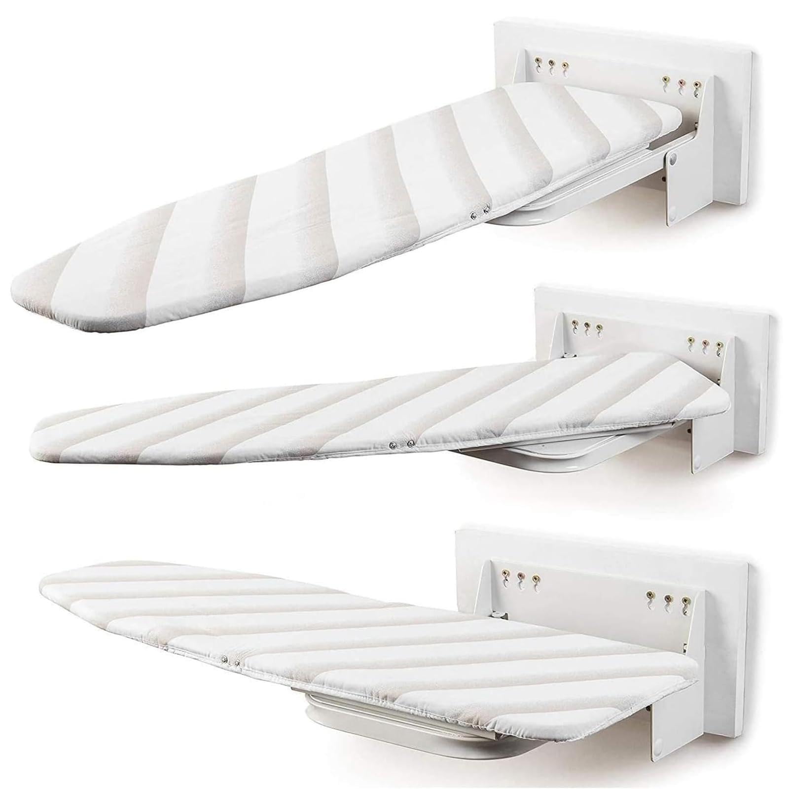 uyoyousHeavy Duty Wall Mounted Ironing Board, 37x13 Inch Foldable Space-Saving Ironing Holder with Heat Resistant Cover, Perfect for Small Spaces, Home & Laundry Room