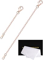 Vista 21 de Extensores de cadena dorada para collares, extensiones de pulsera de plata de ley, extensor de collar dorado para mujer, juego de 3 piezas, 1, 2, 3