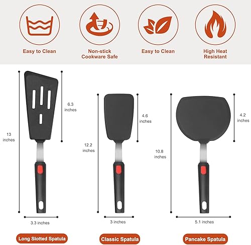 Miniatura 9 de HOTEC Pinzas de silicona y espátula Turner