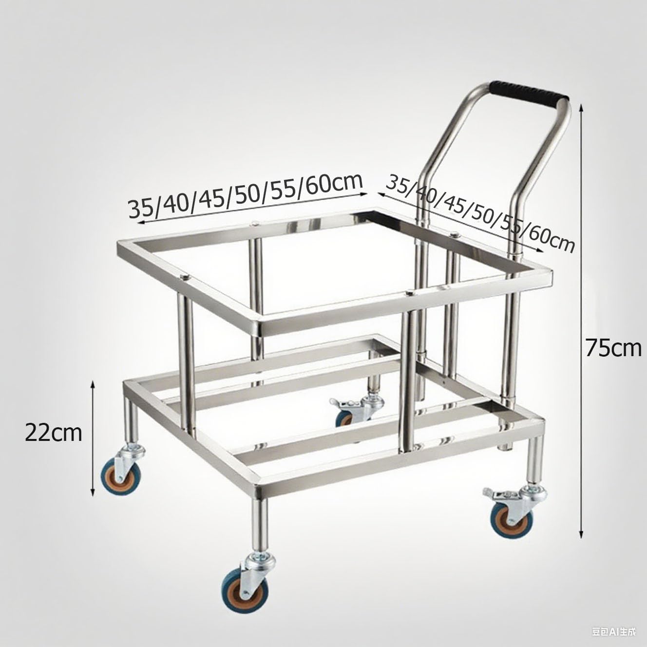 Carrello Porta-secchi Robusto con Ruote - trasporta Botti di Vino, bidoni della Spazzatura, secchi per autolavaggio, bidoni di Grasso per frittura, cisterne per Bottiglie d'Acqua - Trasporto