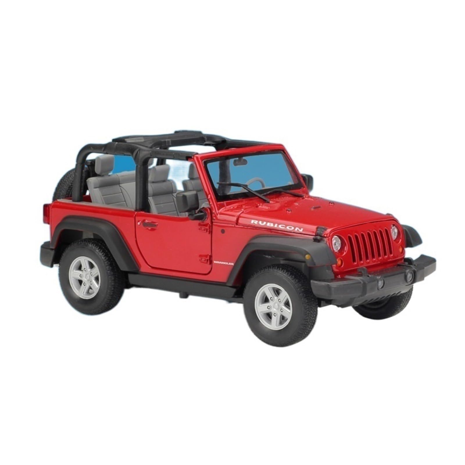 Model samochodu terenowego ze stopu odlewanego ciśnieniowo i metalowa zabawka dla Wrangler Rubicon Del, w skali 1:24 (Red 1, bez pudełka)