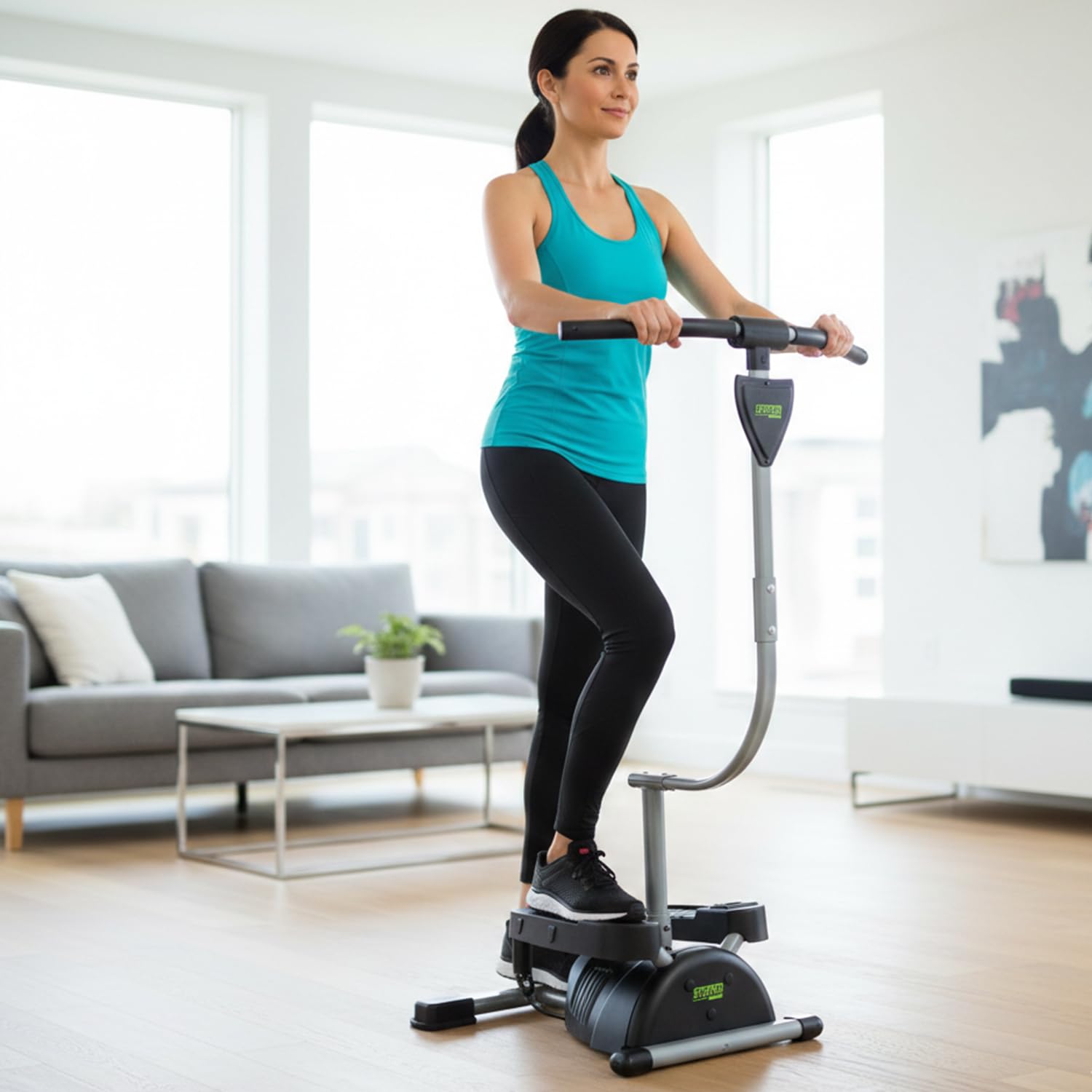 Stepper Fitness Cardio Twister | Exercices Fessiers, Jambes, Taille, Abdominaux et Bras | Ave Écran LED | Faire de l'exercice à la Maison | Poids Maximum 120Kg | Fitness