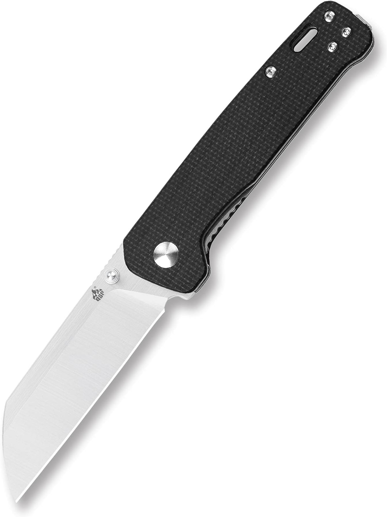 QSP Penguin Pocket Knife,D2 blade,Various Handle Option (black micarta handle)